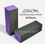 Dixon Purple Black Nail Buffer 60/100 Gfor Acrylic UV Gel Nail (Pack of 10)