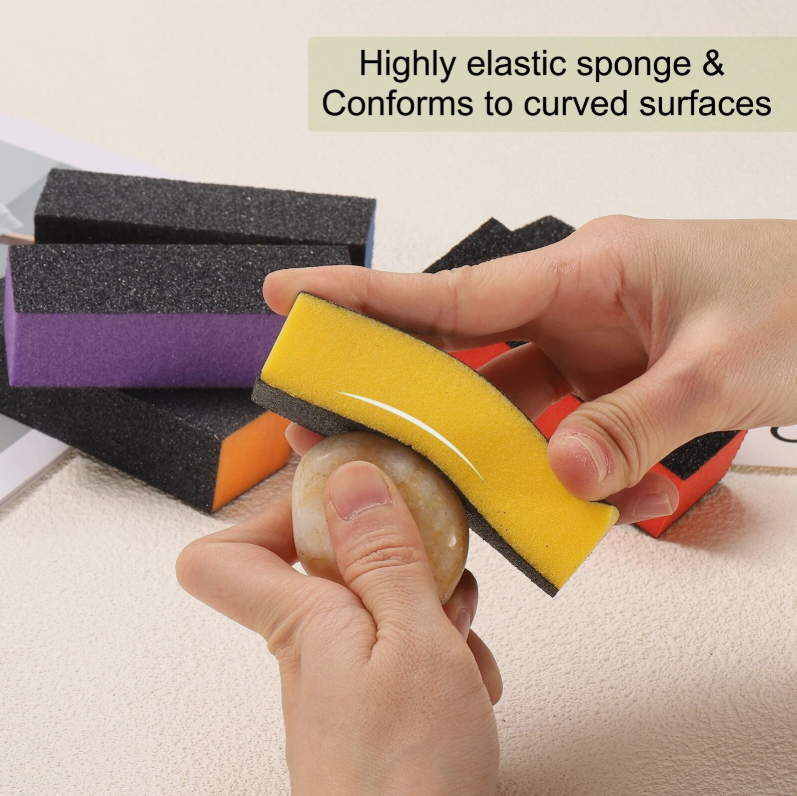 Dixon Orange Black Nail Buffer 100/180 Grit for Acrylic UV Gel Nail (Pack of 10)