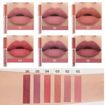 6 Colors Velvet Liquid Lipstick Set – Long Lasting Waterproof Non-Stick Lips B