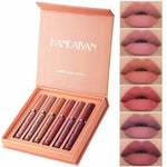 6 Colors Velvet Liquid Lipstick Set – Long Lasting Waterproof Non-Stick Lips B