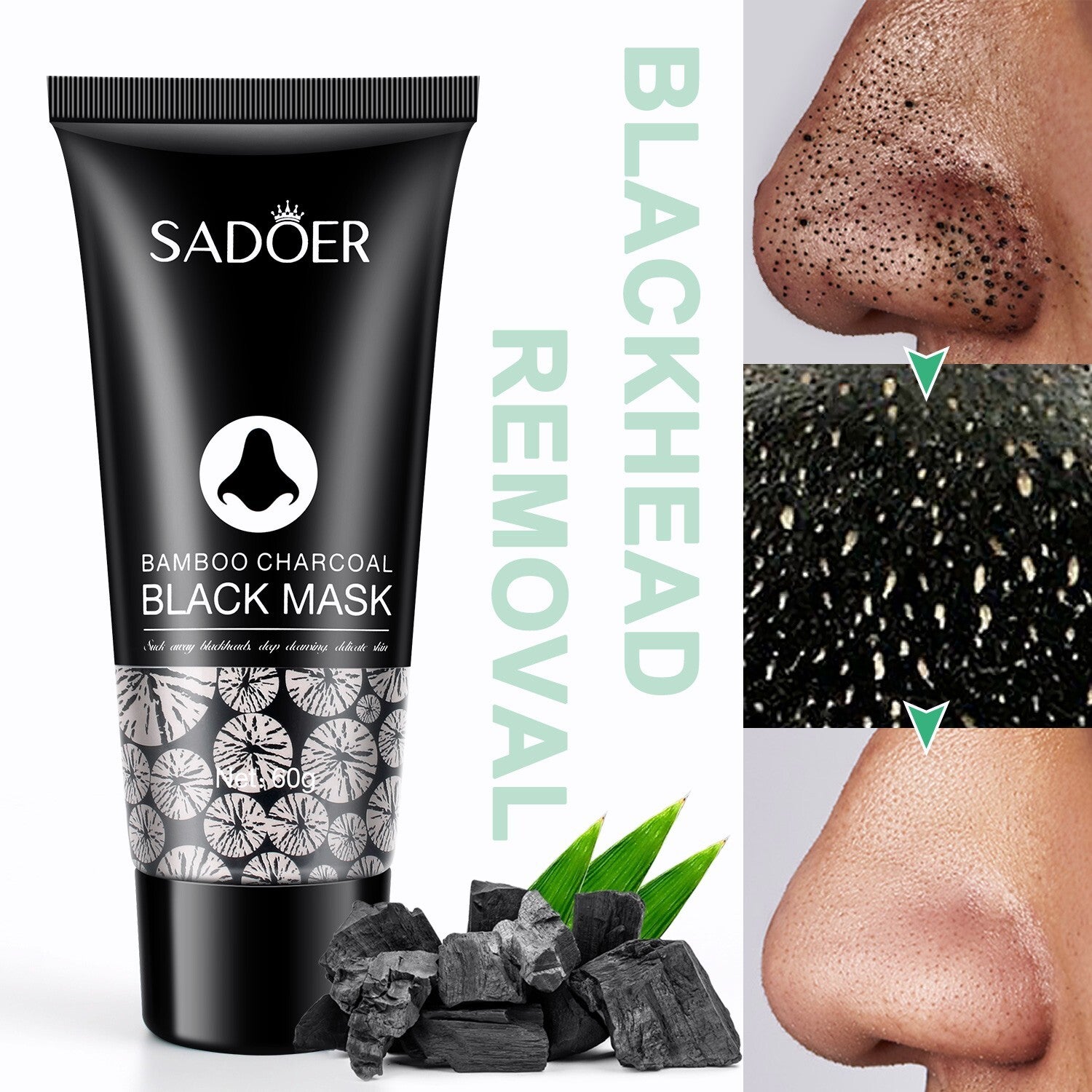 Acne Peel-Off Mask - Charcoal Facial Cleanser for Blackhead Removal & Clear Skin