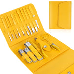 16 Pcs Nail Clippers Set Stainless Steel Manicure Pedicure Cuticle Grooming Tool