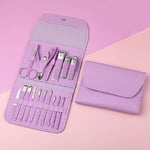 16 Pcs Nail Clippers Set Stainless Steel Manicure Pedicure Cuticle Grooming Tool