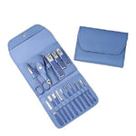 16 Pcs Nail Clippers Set Stainless Steel Manicure Pedicure Cuticle Grooming Tool
