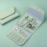 16 Pcs Nail Clippers Set Stainless Steel Manicure Pedicure Cuticle Grooming Tool