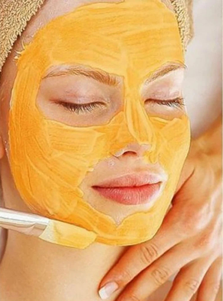 15% Glycolic Acid Peel Pumpkin Enzyme Facial Face Mask AHA + 7.75 Inch Fan Brush
