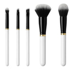 5-Piece Face & Eye Makeup Brush Set – Soft Vegan Bristles, Cruelty-Free Tools