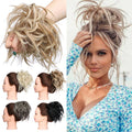 Large Tousled Messy Bun Hair Scrunchie Wrap on Pony Tail Hair Piece Extensions