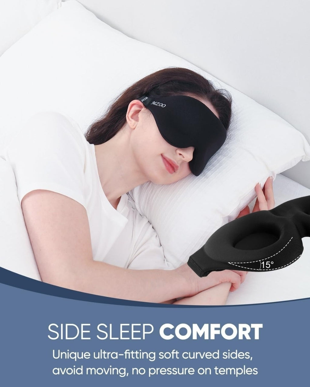 Sleep Eye Mask for Side Sleeper Men Women, Zero Eye Pressure 3D Sleeping Mask...