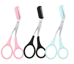 3Pc Eyebrow Trimmer Scissors Kit Grooming Set W/ Comb for Men Women Facial Hair