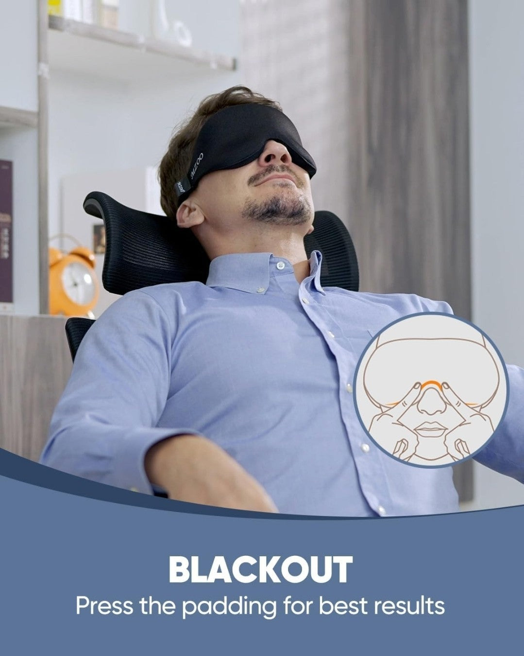 Sleep Eye Mask for Side Sleeper Men Women, Zero Eye Pressure 3D Sleeping Mask...