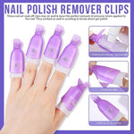Teenitor Nail Polish Gel Remover Tools Kit with Clips Purple