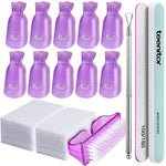 Teenitor Nail Polish Gel Remover Tools Kit with Clips Purple