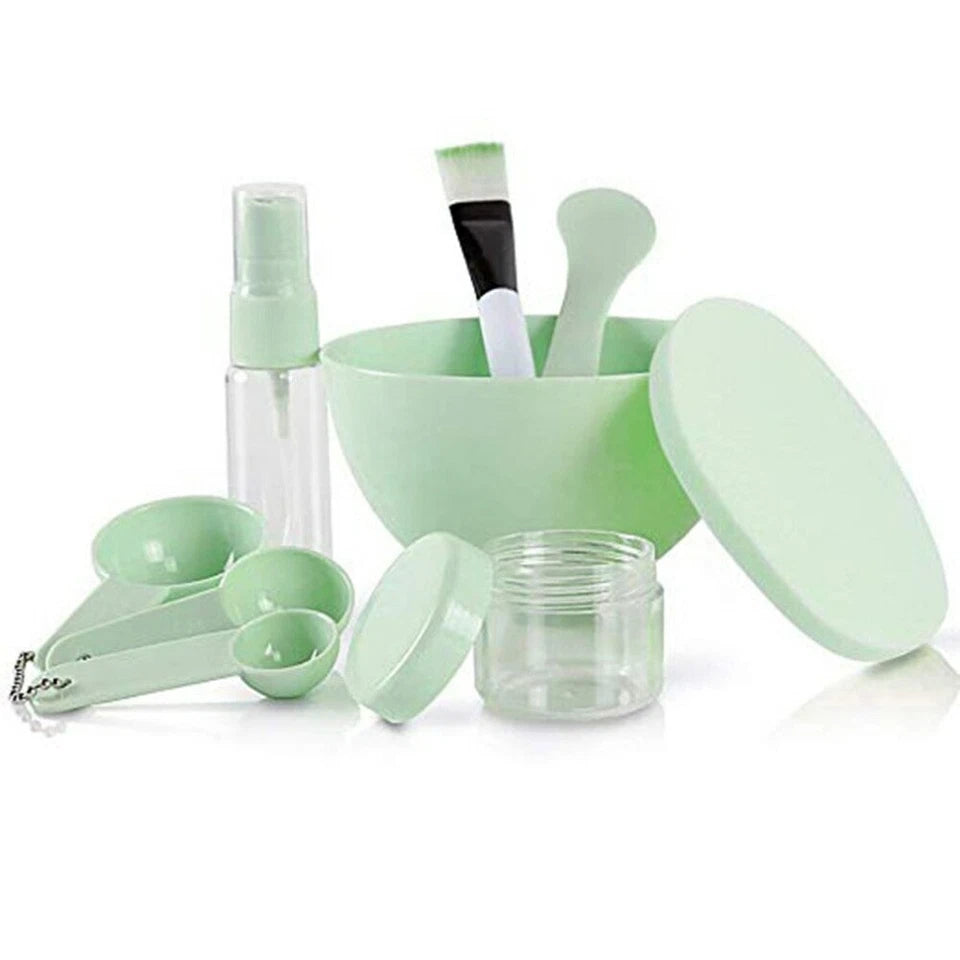 9 in 1 DIY Mask Facial Set Tool Kit Face Mask Mixing Bowl Brush Spoons Stick