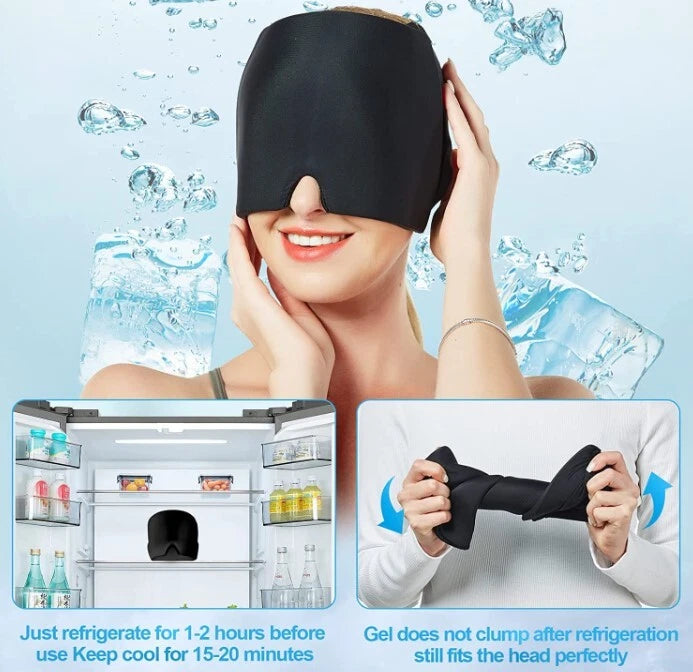 Migraine Relief Cap Migraine Headache Relief Wrap Ice Relief Cap Hat Hot & Cold