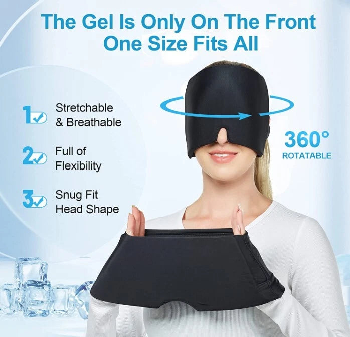 Migraine Relief Cap Migraine Headache Relief Wrap Ice Relief Cap Hat Hot & Cold