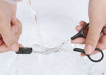 3Pc Eyebrow Trimmer Scissors Kit Grooming Set W/ Comb for Men Women Facial Hair
