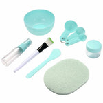 9 in 1 DIY Mask Facial Set Tool Kit Face Mask Mixing Bowl Brush Spoons Stick