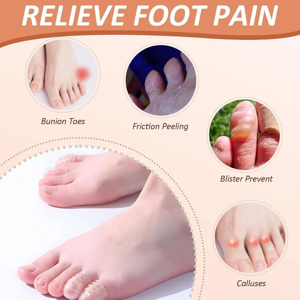 30 Pcs Clear Silicone Toe Protectors, Breathable and Anti-Friction Toe Covers
