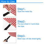 4 Pack Bed Sheet Holder Straps Adjustable Fitted Sheet Clips Corner Grippers