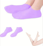 2 Pair Full Length Silicone Gel Moisturizing Socks Foot Care Protector Free Ship