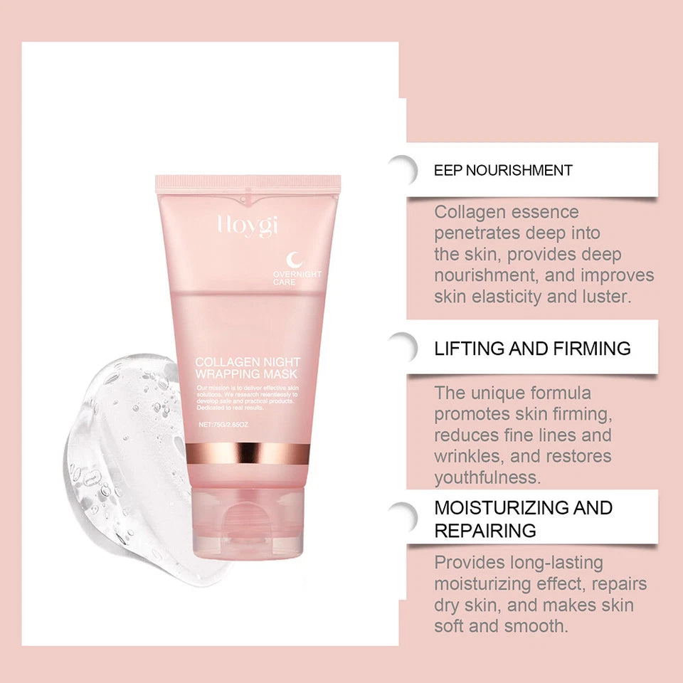 3X Collagen Night Wrapping Mask Overnight Peel-Off Mask Facial Moisturizing Mask