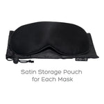 Natural Silk Sleep Mask - Organic Silk Eye Mask for Sleeping - Ultra Soft Black