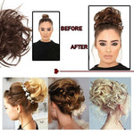 Large Tousled Messy Bun Hair Scrunchie Wrap on Pony Tail Hair Piece Extensions