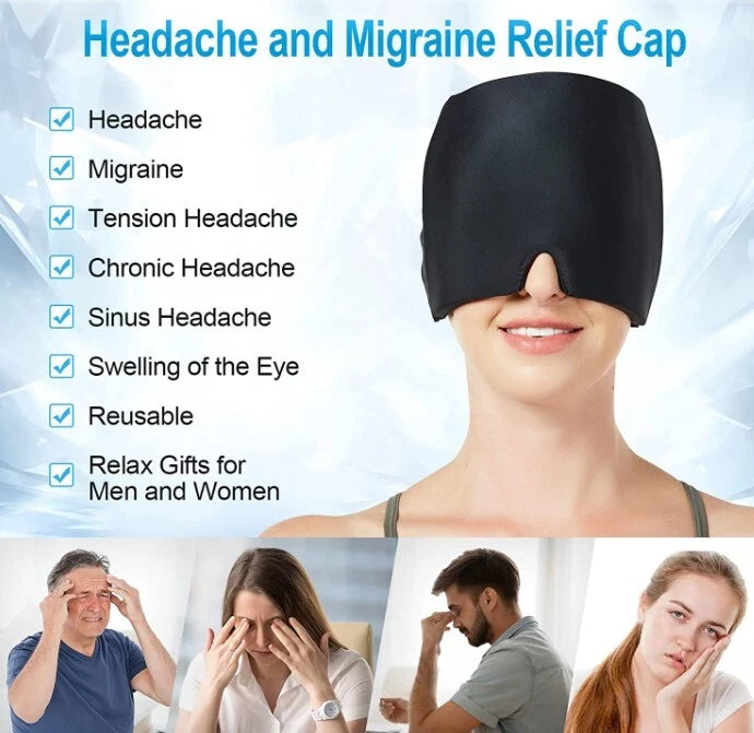 Migraine Relief Cap Migraine Headache Relief Wrap Ice Relief Cap Hat Hot & Cold