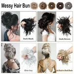 Large Tousled Messy Bun Hair Scrunchie Wrap on Pony Tail Hair Piece Extensions