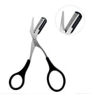 3Pc Eyebrow Trimmer Scissors Kit Grooming Set W/ Comb for Men Women Facial Hair