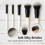 5-Piece Face & Eye Makeup Brush Set – Soft Vegan Bristles, Cruelty-Free Tools